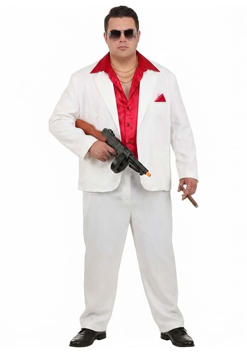 Plus Size Suave 80s Gangster Costume for Men - US 5979