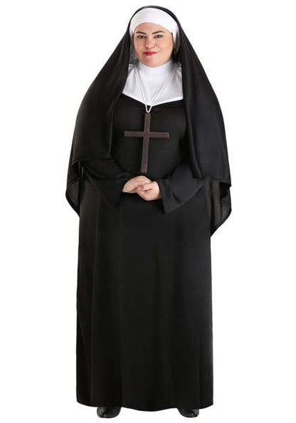 Plus Size Traditional Nun Costume for Women - US 6010