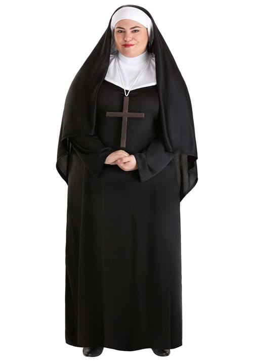 Plus Size Traditional Nun Costume for Women - US 6010
