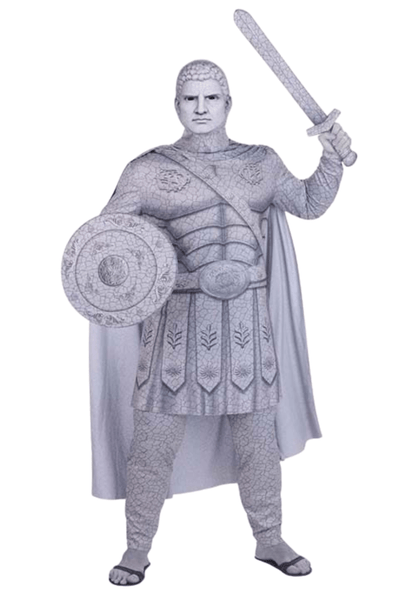 Plus Size Turned to Stone Warrior Men's Costume - US 6369