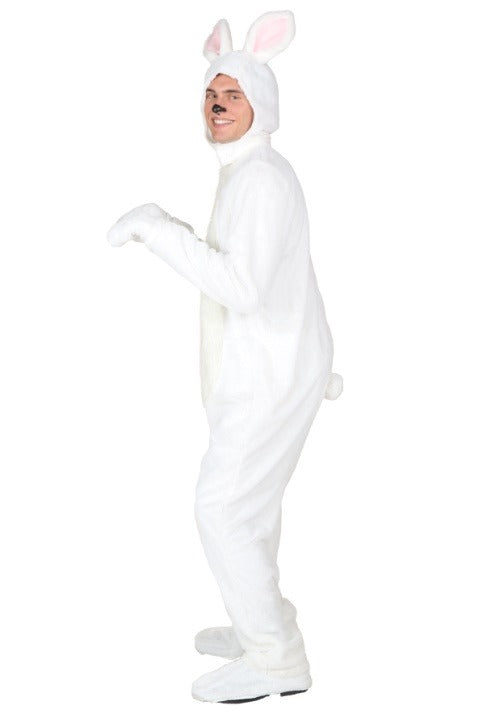 Plus Size Open Face White Bunny Costume for Adults - US 6326