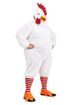 Plus Size White Rooster Adult Costume - US 0366