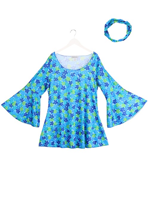 Plus Size Wild Flower 70's Disco Dress Costume for Women - US 2886