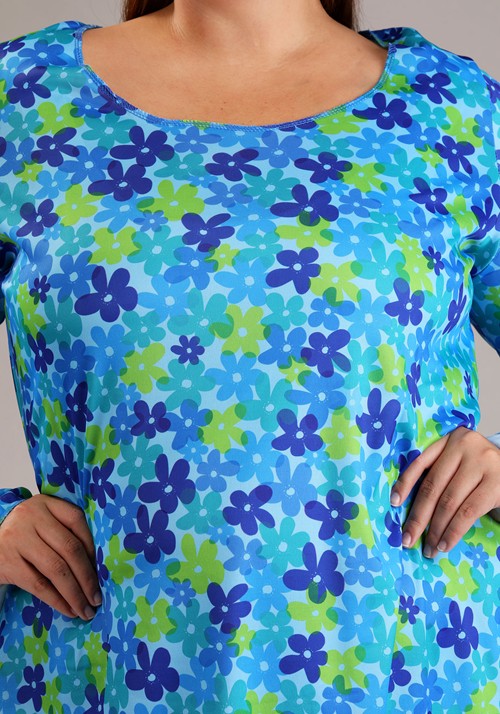 Plus Size Wild Flower 70's Disco Dress Costume for Women - US 2886