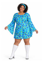 Plus Size Wild Flower 70's Disco Dress Costume for Women - US 2886