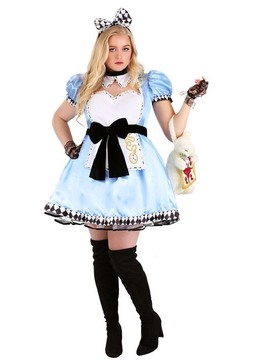 Plus Size Alluring Alice Costume Dress for Women - US 1327