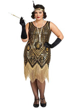 Plus Size Art Deco Flapper Women's Costume - US 7714