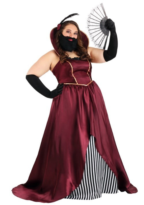 Plus Size Bearded Lady Circus Costume for Women - US 2445
