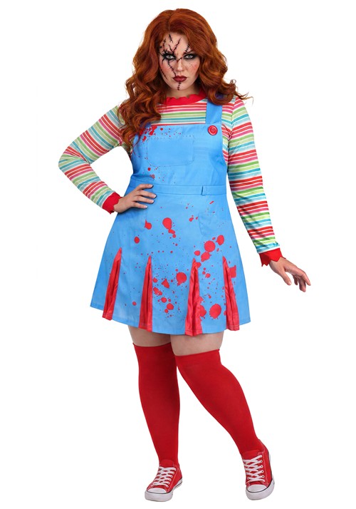 Plus Size "Come Play" Killer Doll Costume for Women - US 0402