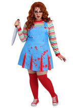 Plus Size "Come Play" Killer Doll Costume for Women - US 0402