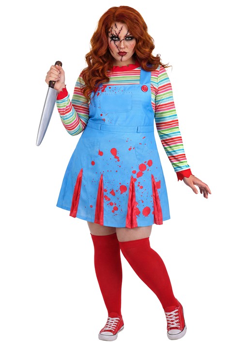 Plus Size "Come Play" Killer Doll Costume for Women - US 0402