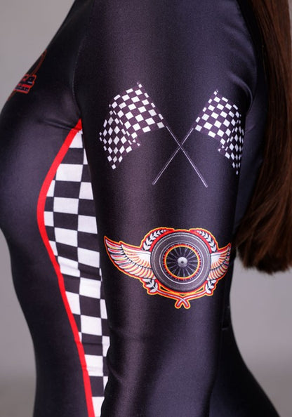 Plus Size Fiery Race Car Driver Women's Costume - US 1267