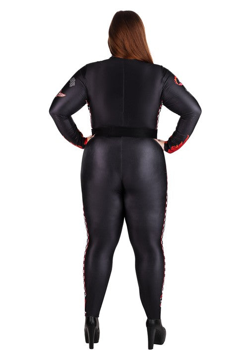 Plus Size Fiery Race Car Driver Women's Costume - US 1267