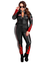 Plus Size Fiery Race Car Driver Women's Costume - US 1267