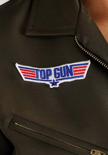 Women's Plus Size Flight Suit Top Gun Costume - US 0620