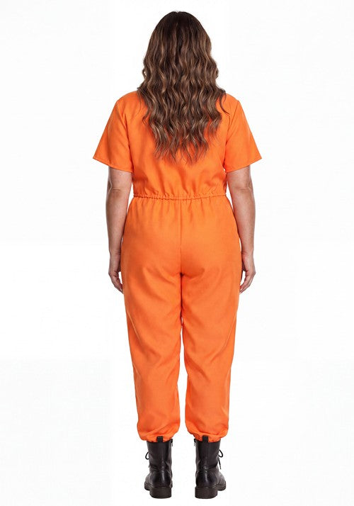Plus Size Orange Prison Costume for Women - US 3720