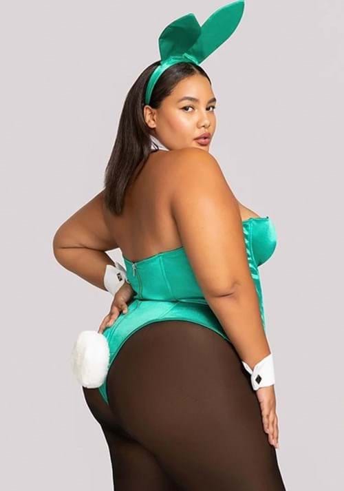 Green Playboy Bunny Plus Size Costume - US 4824