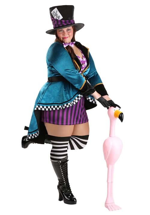 Plus Size Women's Purple Panache Mad Hatter Costume - US 2822