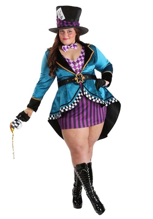 Plus Size Women's Purple Panache Mad Hatter Costume - US 2822