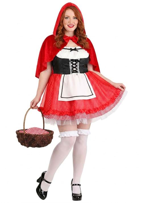 Plus Size Sexy Little Riding Hood Costume for Women - US 1288