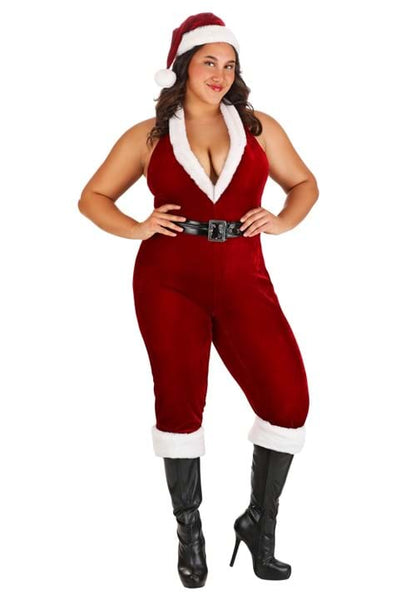 Plus Size Sexy Santa Bodysuit Women's Costume - US 4721