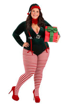 Women's Plus Size Sexy Santa Elf Costume - US 9907