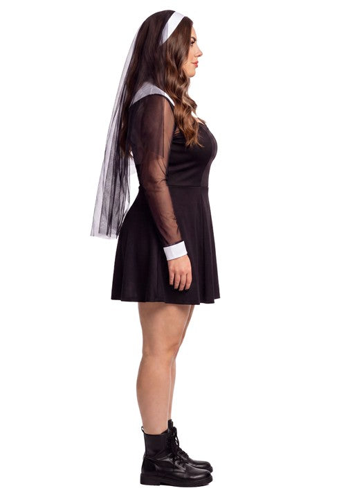 Plus Size Sheerly Stunning Nun Costume for Women - US 0308