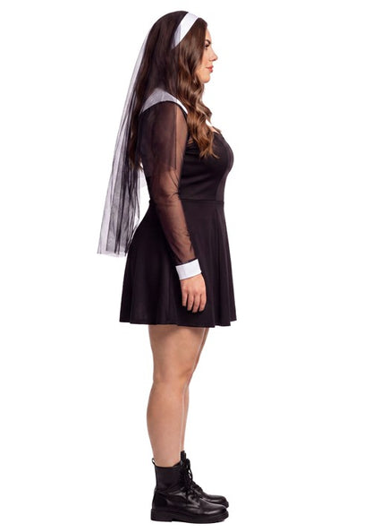 Plus Size Sheerly Stunning Nun Costume for Women - US 0308