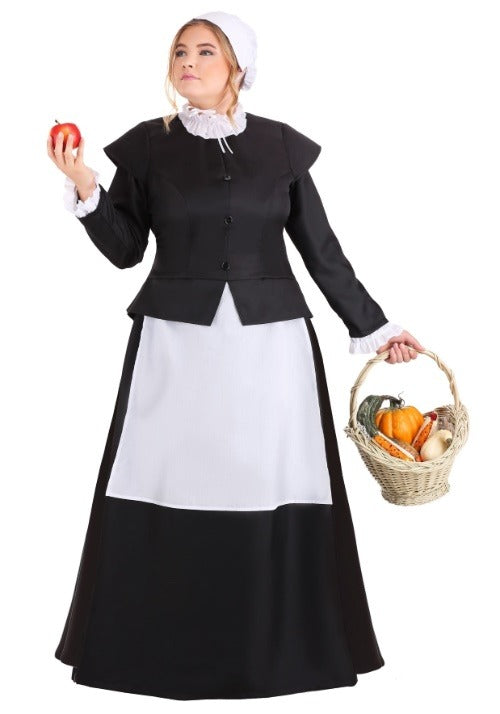 Plus Size Thankful Pilgrim Women's Costume Dress - US 5136