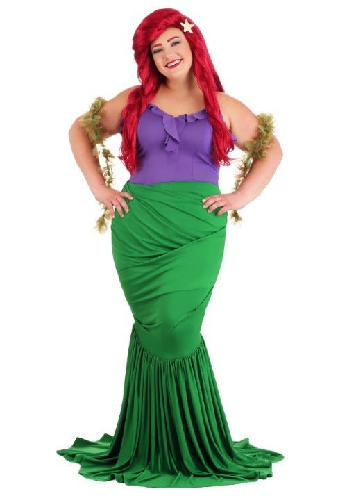 Women's Plus Size Undersea Mermaid Costume - US 9119