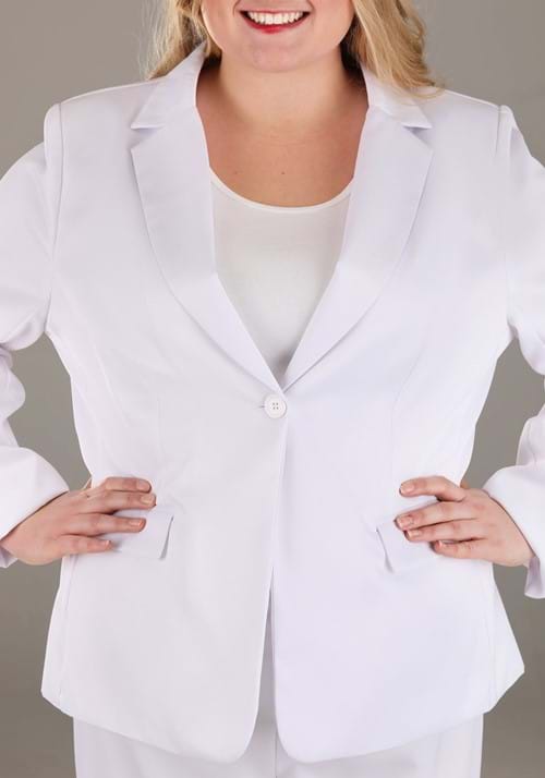 Plus Size White Costume Suit for Women - US 9350