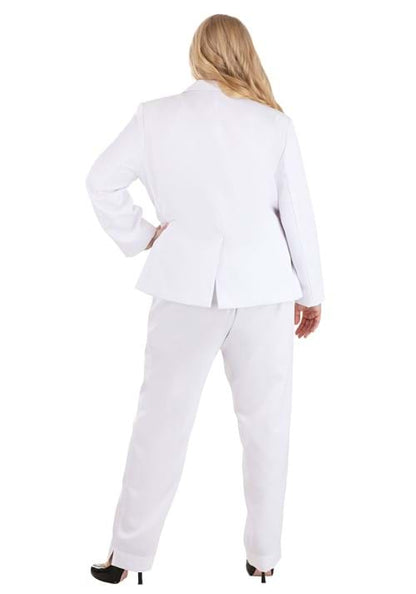 Plus Size White Costume Suit for Women - US 9350