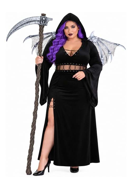 Women's Plus Size Winged Reaper Costume - US 0496