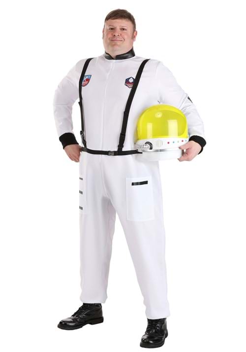 Plus Size White Astronaut Adult Costume - US 4457