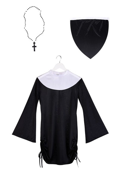 Plus Size Naughty Nun Mini Dress Costume for Women - US 9775