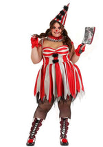Plus Size Sinister Circus Clown Costume for Women - US 2033