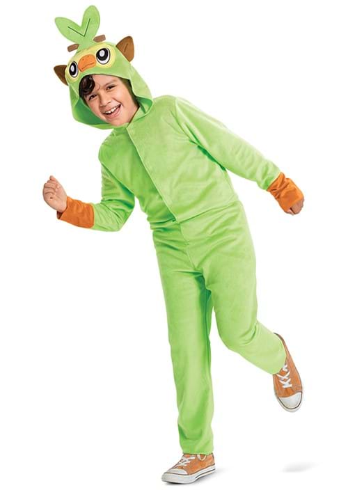 Kid's Pokémon Grookey Hooded Jumpsuit Costume - US 4105