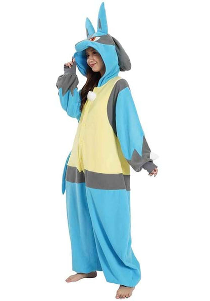 Plus Size Pokemon Lucario Kigurumi Costume for Adults - US 6672