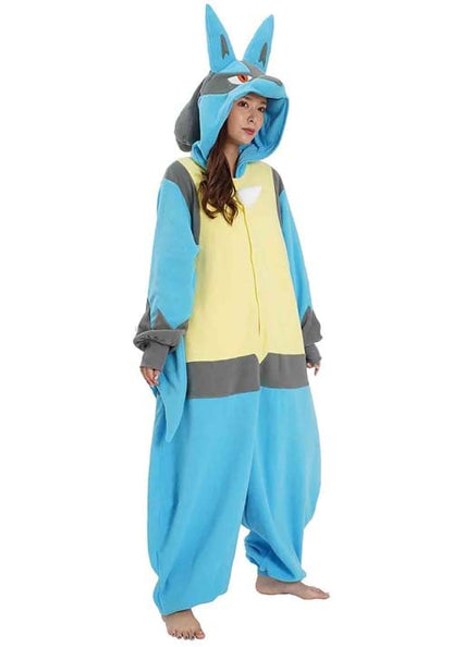 Plus Size Pokemon Lucario Kigurumi Costume for Adults - US 6672