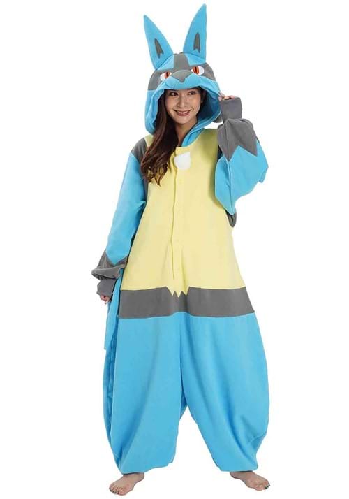 Plus Size Pokemon Lucario Kigurumi Costume for Adults - US 6672