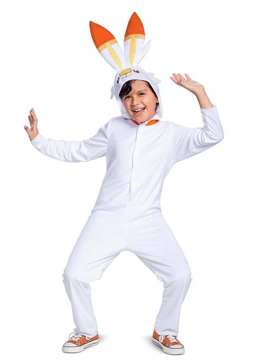 Kid's Pokémon Scorbunny Hooded Jumpsuit Costume - US 3641