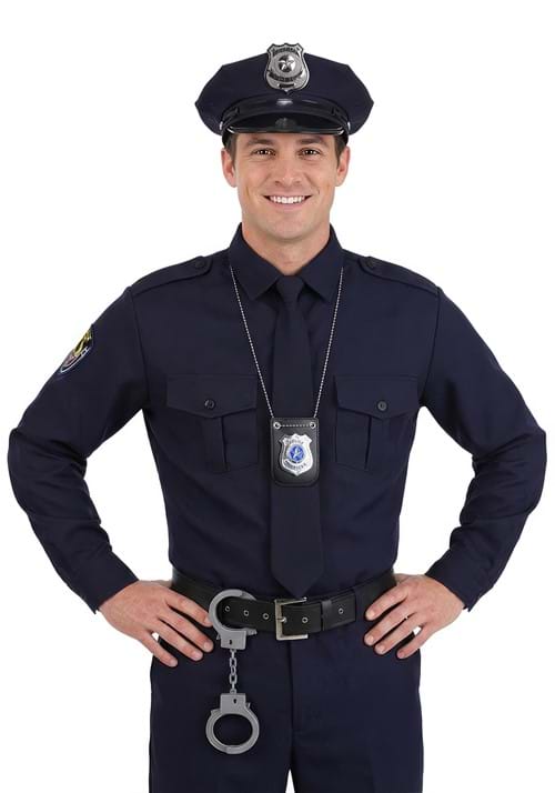 Police Badge Necklace Accessory with Cuffs - US 6376