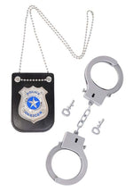 Police Badge Necklace Accessory with Cuffs - US 6376