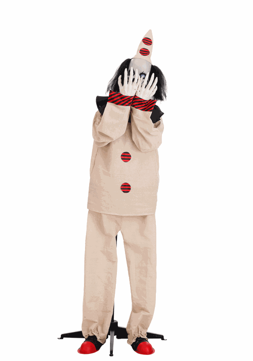 5.6FT Pop-Top Patches the Peek-a-Boo Clown Animatronic Decoration - Scream Saver - US 1585