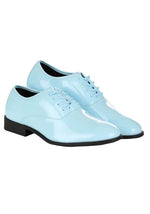 Shiny Powder Blue Tuxedo Shoes for Men - US 3450