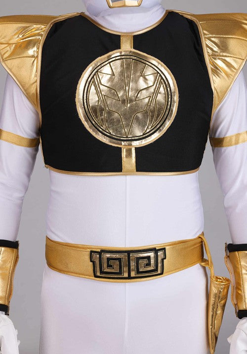Men's Premium Power Rangers White Ranger Costume - US 8588