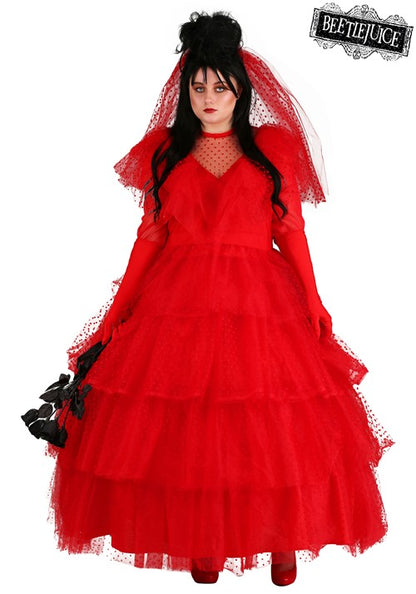 Plus Size Premium Lydia Deetz Wedding Dress Costume for Women - US 5460