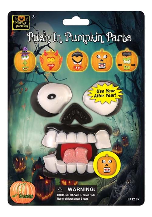 22 Piece Push In Pumpkin Face Parts Decoration - US 1801