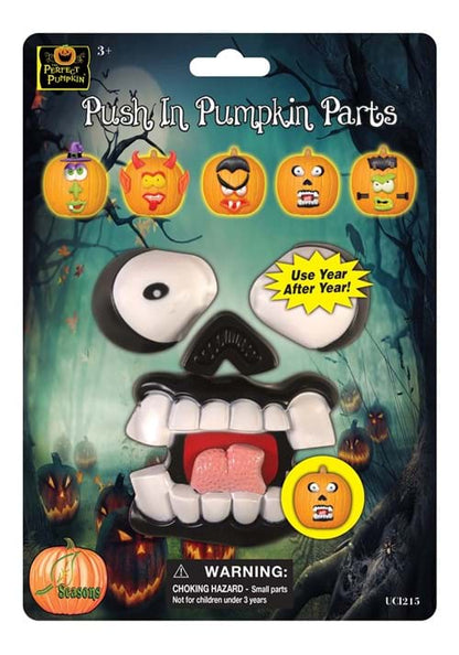 22 Piece Push In Pumpkin Face Parts Decoration - US 1801