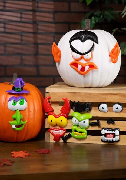 22 Piece Push In Pumpkin Face Parts Decoration - US 1801